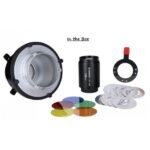 JINBEI DP-Ø6 Bowens Mount Focusing Snoot with Lens, Gobo & Gels Flash and LED lights - Image 2