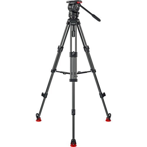 Sachtler System FSB 4 Sideload and 75/2 CF Tripod Legs with Mid-Level Spreader and Bag