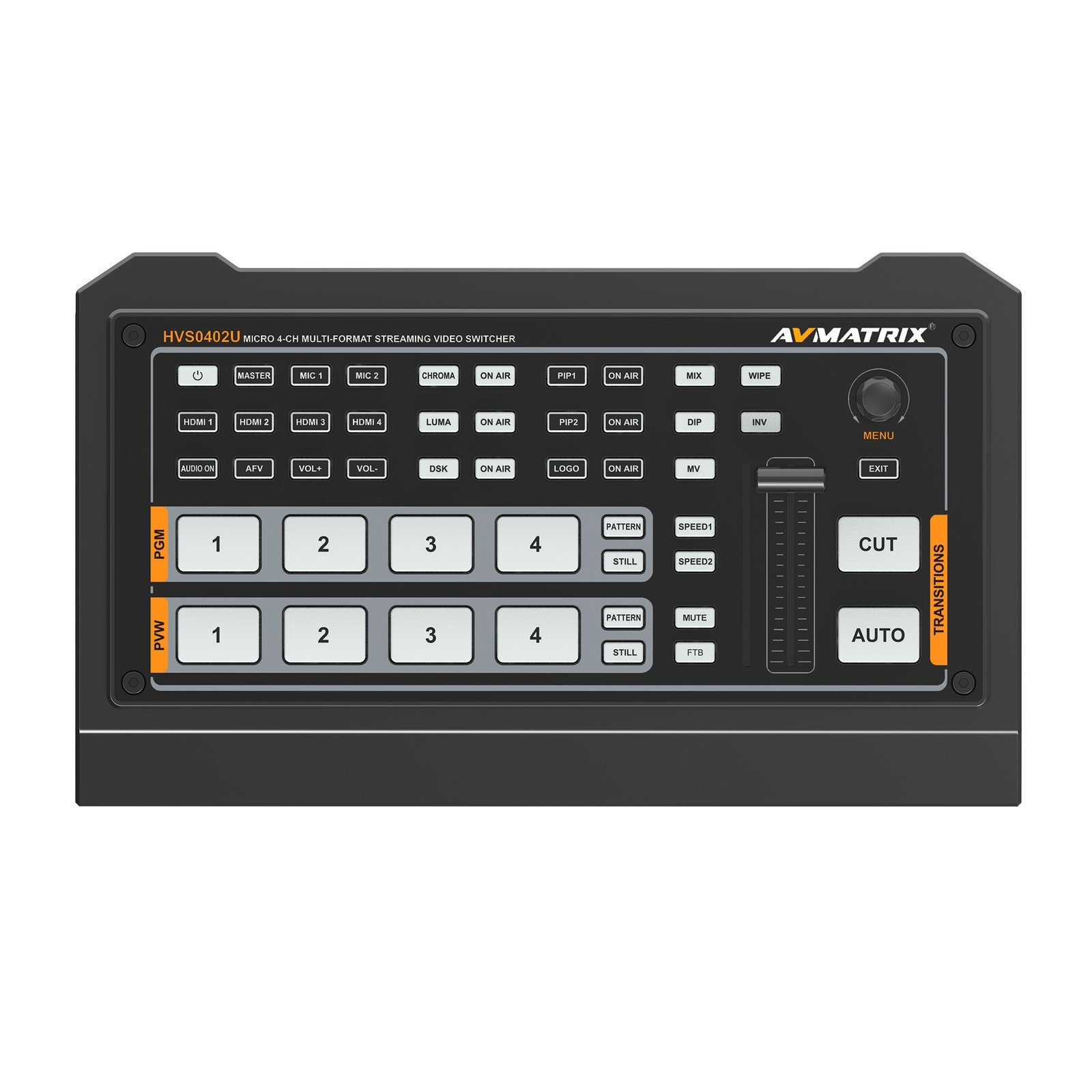 avmatrix-hvs0420.jpeg AVMATRIX HVS0402U 4-Channel Live Streaming Video Switcher - Image 1