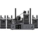 Hollyland Mars T1000 Full-Duplex Intercom System with Four Beltpack Transceivers