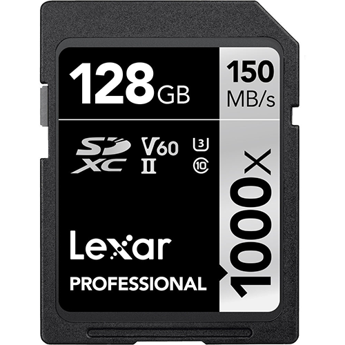 Lexar® 128GB Professional 1000x SDHC™/SDXC™ UHS-II Card